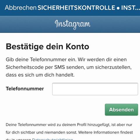 Hier das bild der meldung. - (Handy, Instagram)