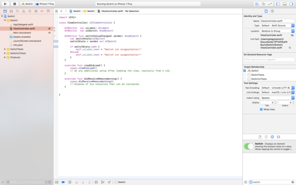 View Controller.swift - (App, programmieren, Xcode)