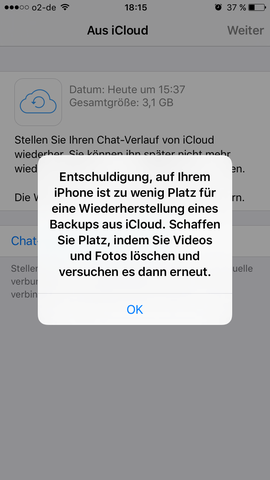 Das steht immer da - (iPhone, wahtsapp)