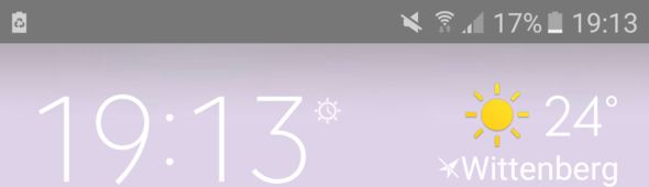 Der balken mit der Uhrzeit und so - (Samsung, Android 6.0)