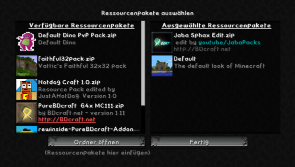 Screenshot 1 vom Minecraft Texturepack Ordner - (Minecraft, Texture-Pack)