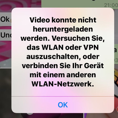 Meldung - (WhatsApp, Funktioniert nicht, Videos anschauen)
