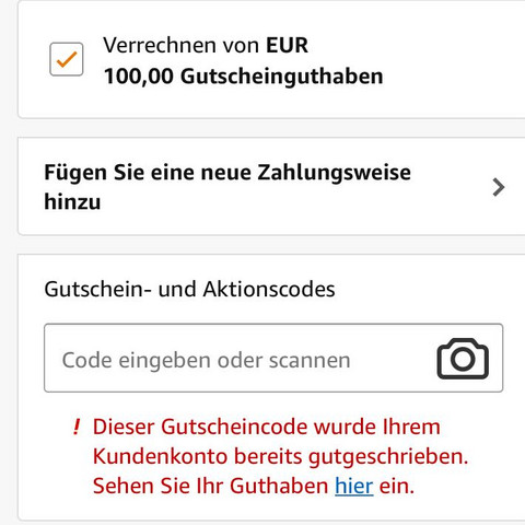 Wieso Kann Ich Mit Mein 100 Amazon Gutschein Nicht Bestellen