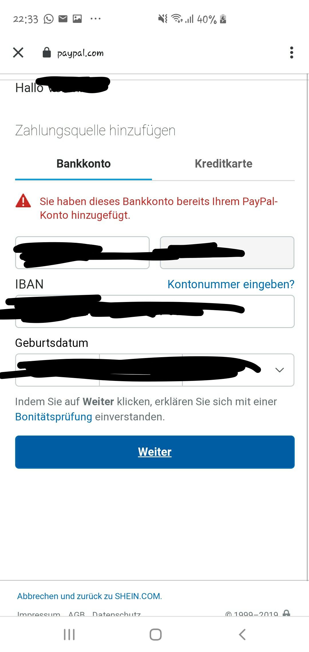 Wieso Kann Ich Nicht Wie Gewohnt Bezahlen Computer Paypal Steine