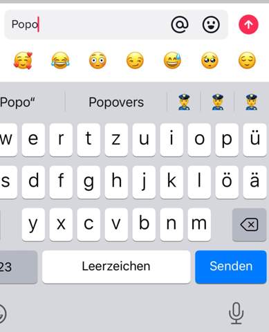 Wieso kommt das Polizei-Emoji, wenn man "Popo" beim Handy eingibt?