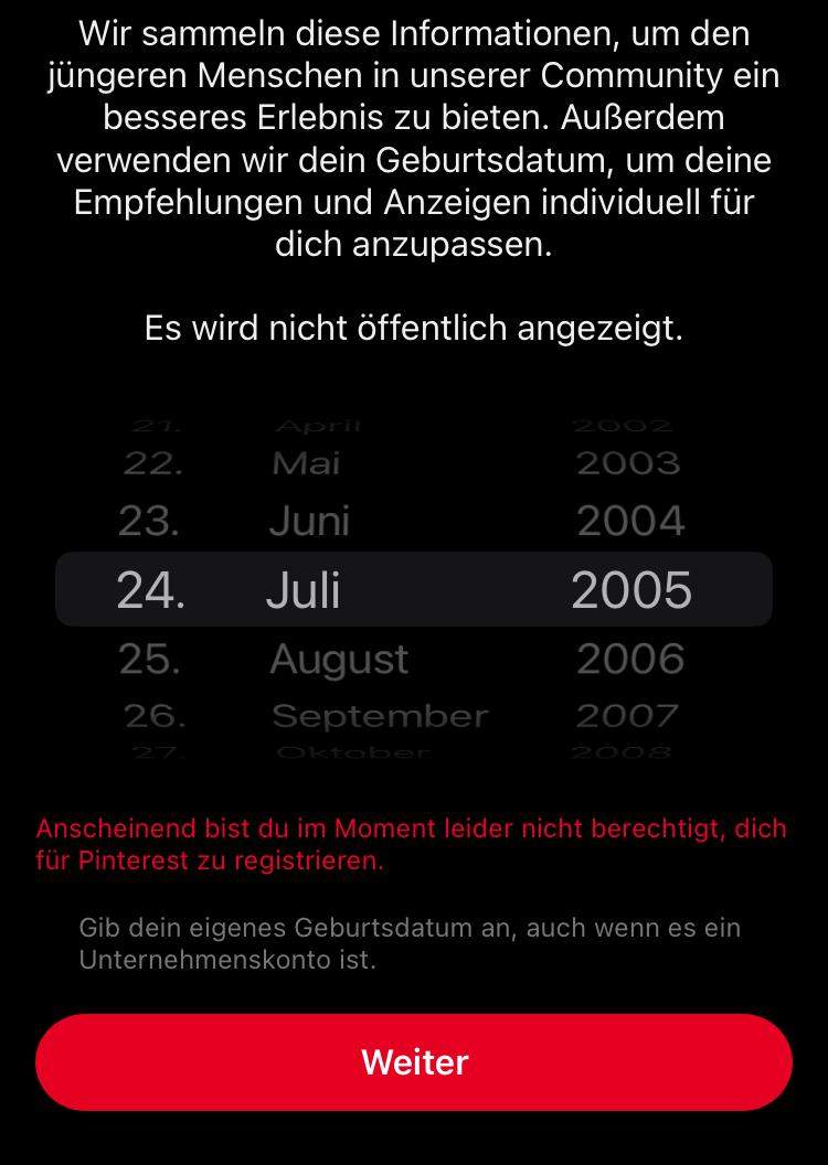 Erstaunlich Pinterest Geburtsdatum Eingeben Bilder