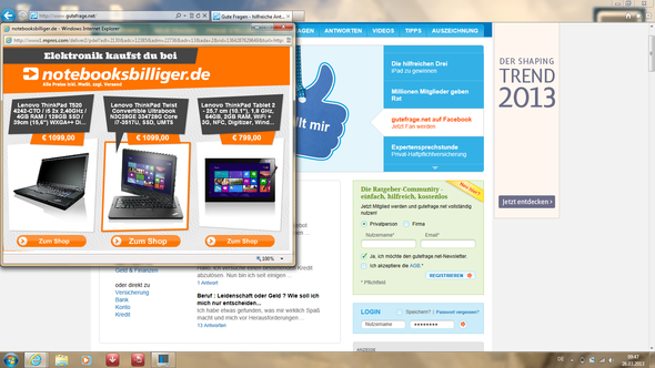 Hier bin ich nicht ganz sicher - (Internet, Google, Internet Explorer)