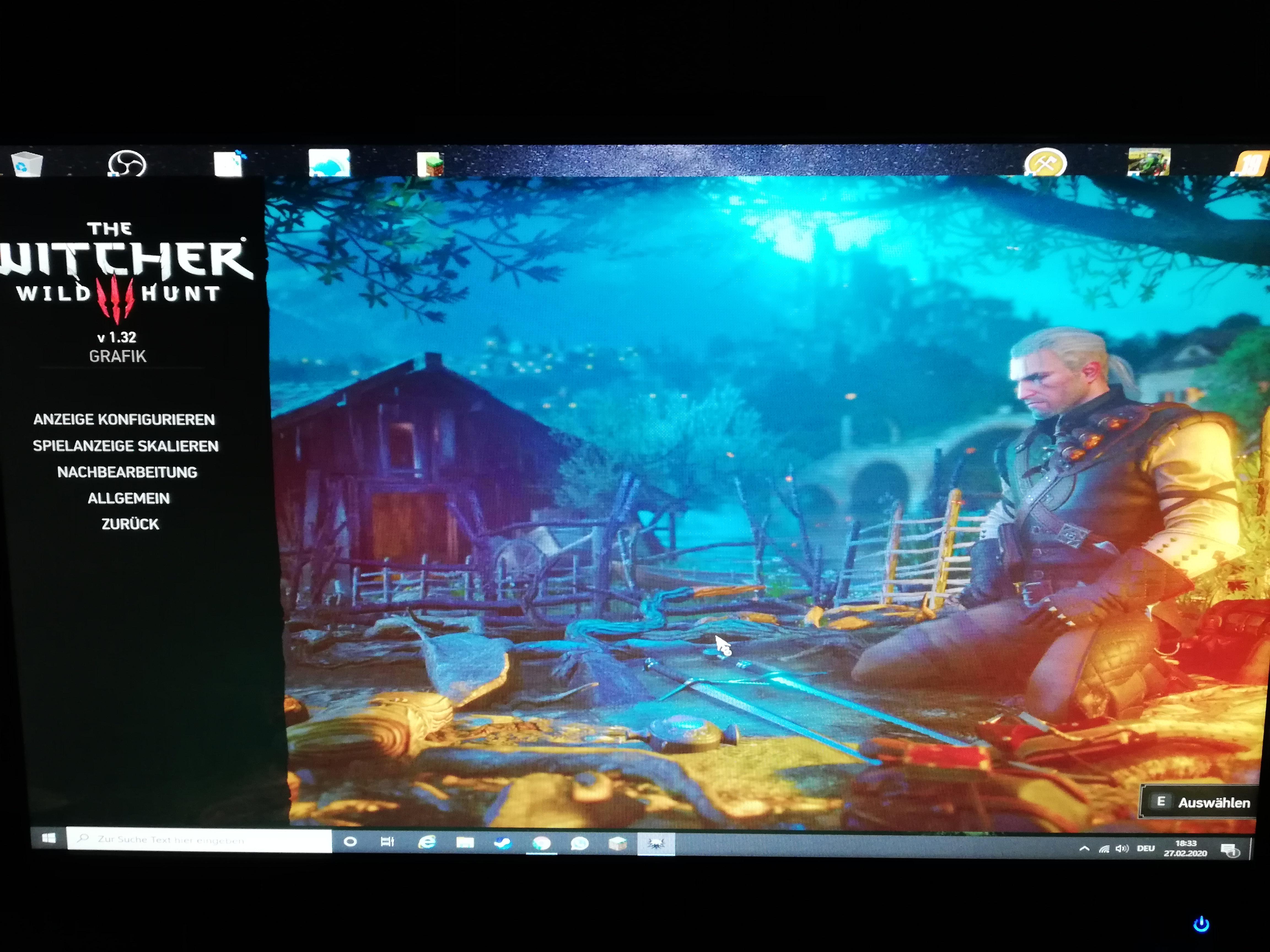 wieso passt the witcher 3 bild nicht zum bildschirm computer technik spiele und gaming