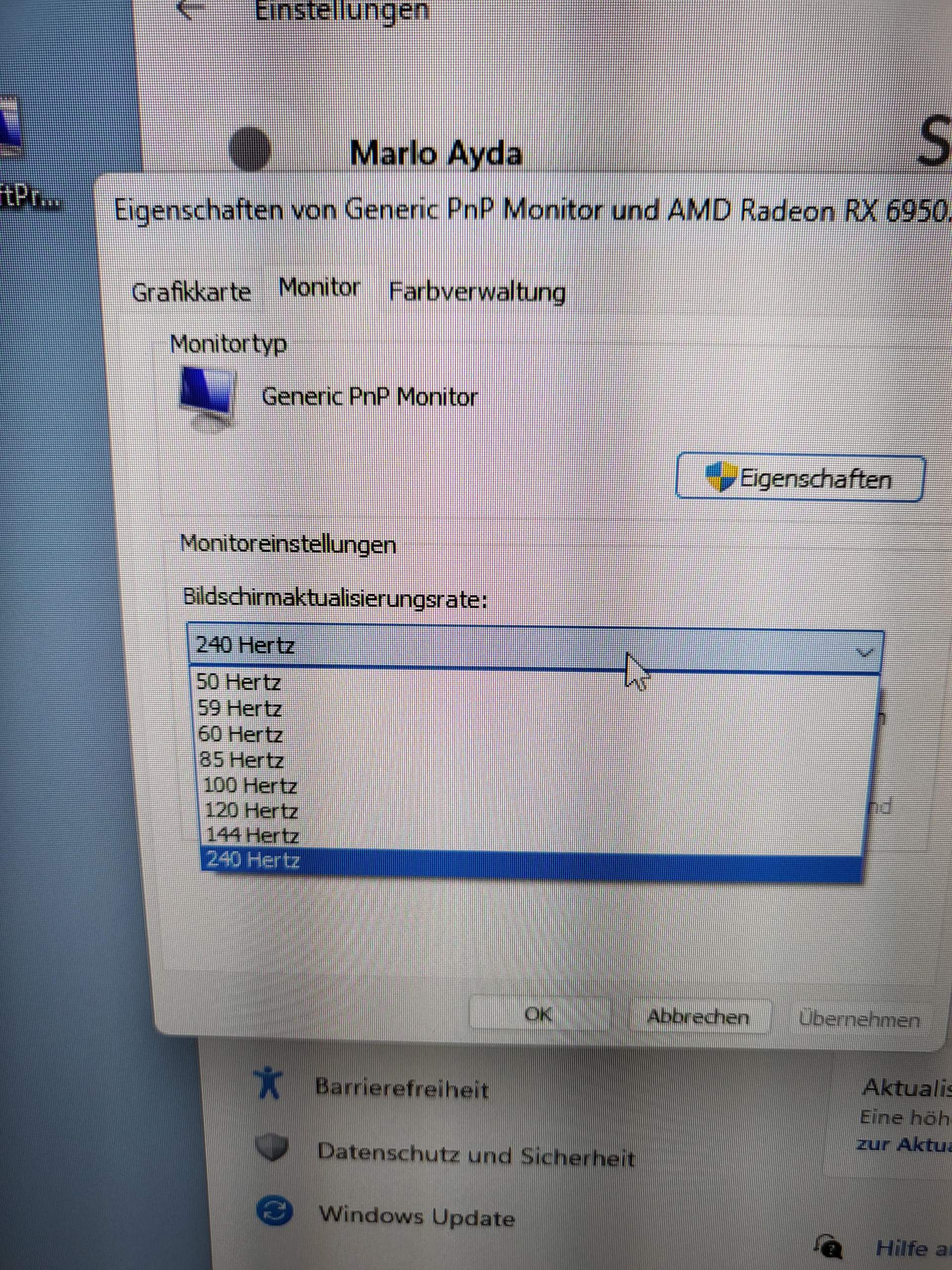 Wieso schafft mein Monitor statt 280hz nur 240hz? (Gaming, Grafikkarte ...