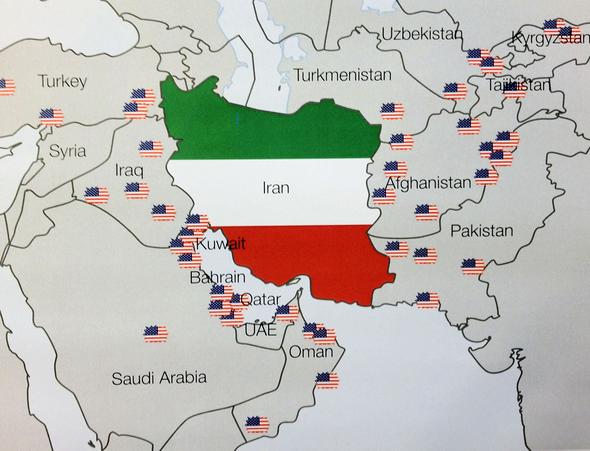 Militärbasen der USA um den Iran - (USA, Gefahr, Iran)