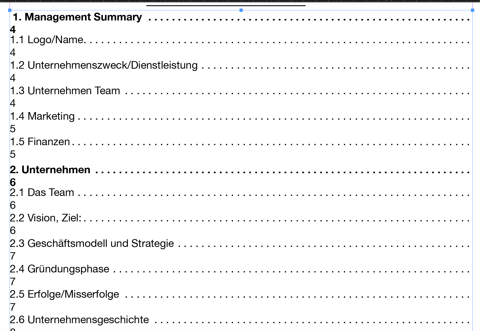 Wieso verrutscht im Inhaltsverzeichnis die Seitenzahl? (Computer, inDesign, Indesign CC)