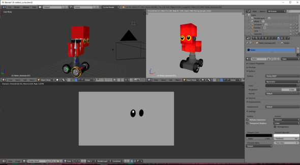 Bild vom ungerenderten roboter - (Animation, Blender)