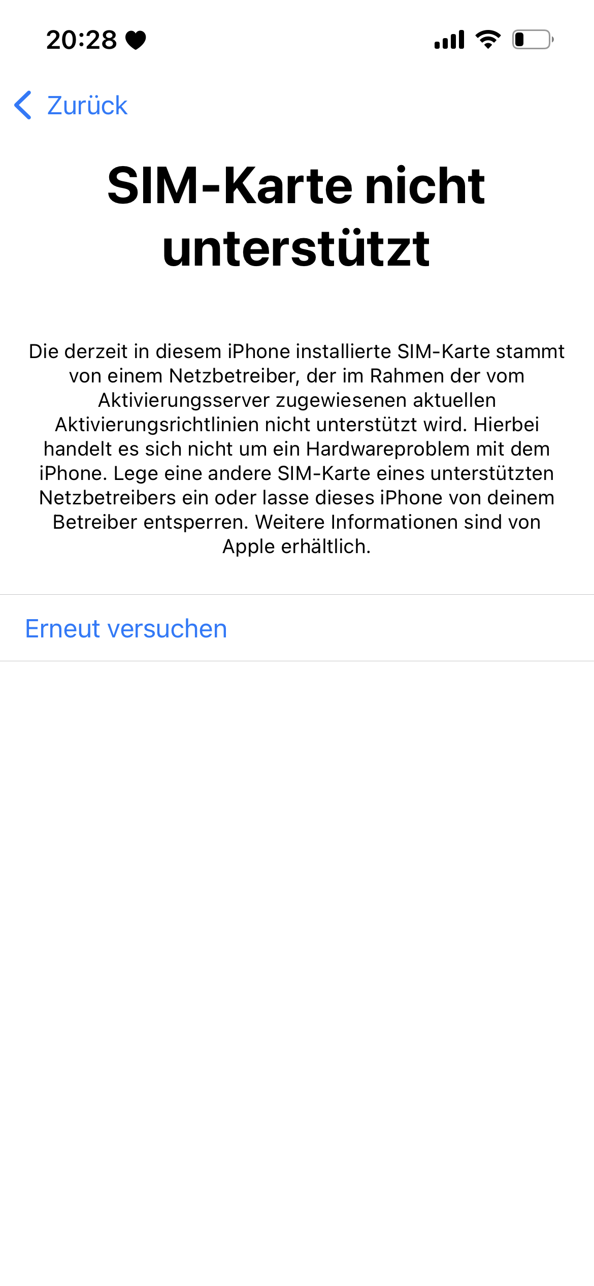 Wieso wird meine sim Karte nicht unterstützt? (Handy, Smartphone, Apple) Wieso wird meine sim Karte nicht unterstützt? (Handy, Smartphone, Apple)