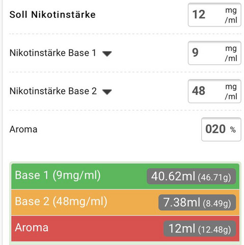Wieviel Base 48 Und 9 Er Nikotin Muss Ich Rein Tun Gesundheit Und Medizin E Zigarette Liquid Wieviel Base 48 Und 9 Er Nikotin Muss Ich Rein Tun Gesundheit Und Medizin E Zigarette Liquid