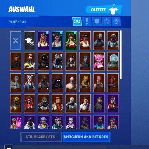 skins von oben wert fortnite - fortnite funkelspezialistin account