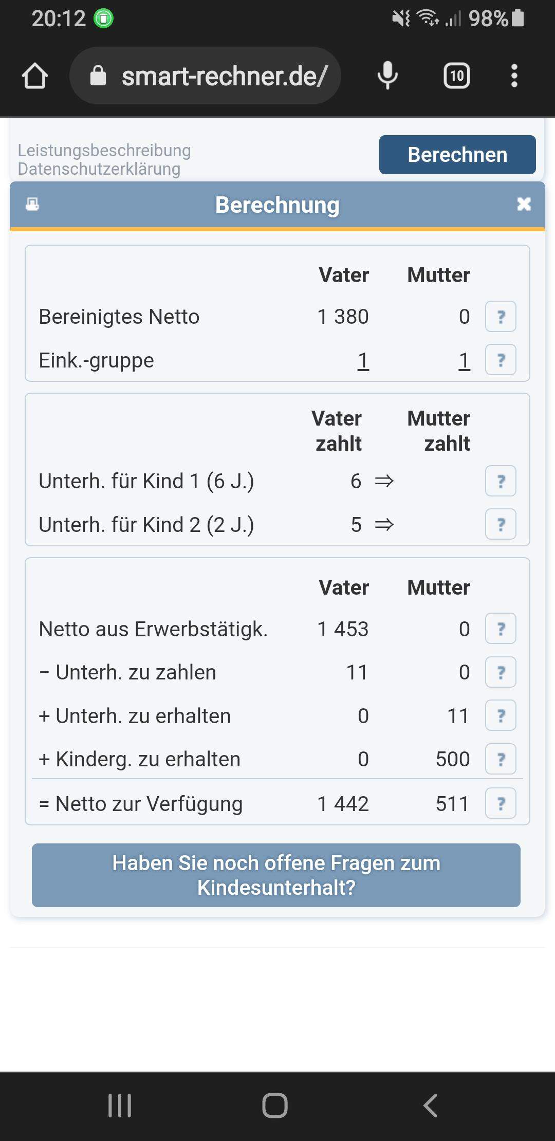 Wieviel Unterhalt muss ich zahlen ex frau ist arbeitslos? (Geld, Kinder