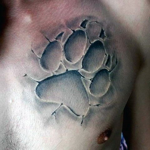 Wolf Pfote - (Tattoo, tätowieren)