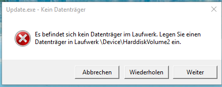 das ist die fehlermeldung... - (Computer, Fehlermeldung, Windows 10)