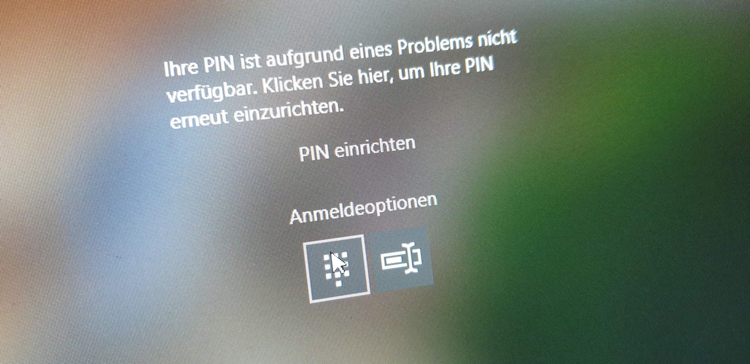 Windows 10 Ihr Pin ist aufgrund eines Problems nicht verfügbar? (PC)