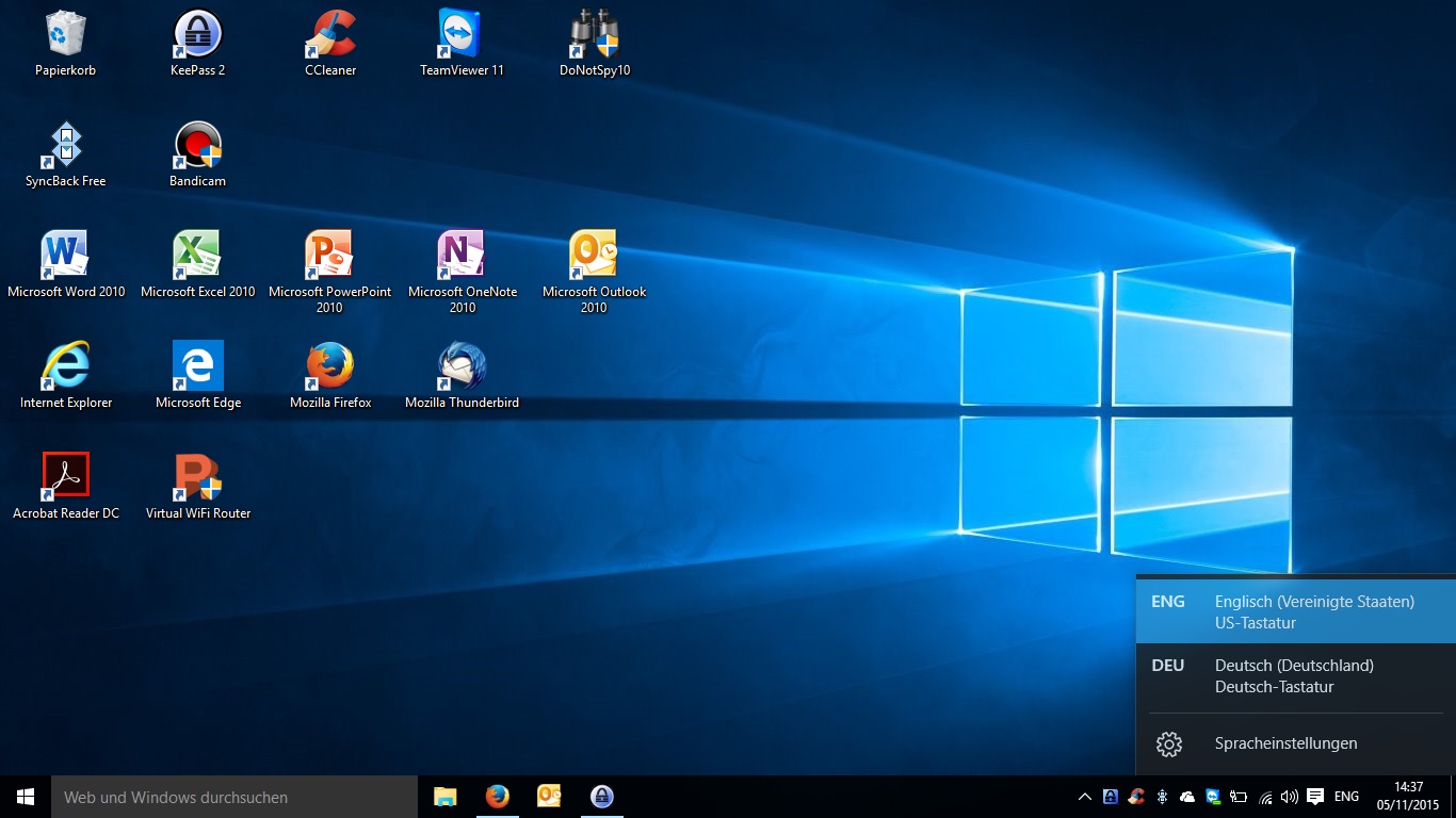 Windows 10 ist beim Systemstart immer auf US-Tastatur ...