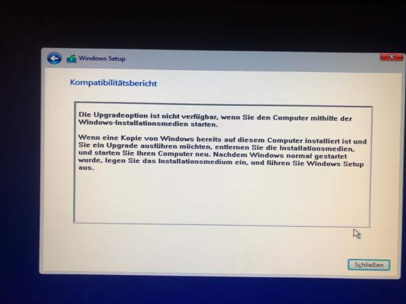 Windows 10 lässt sich nicht installieren, was kann ich tun?