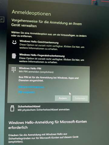 Windows 10 Pin ausschalten?