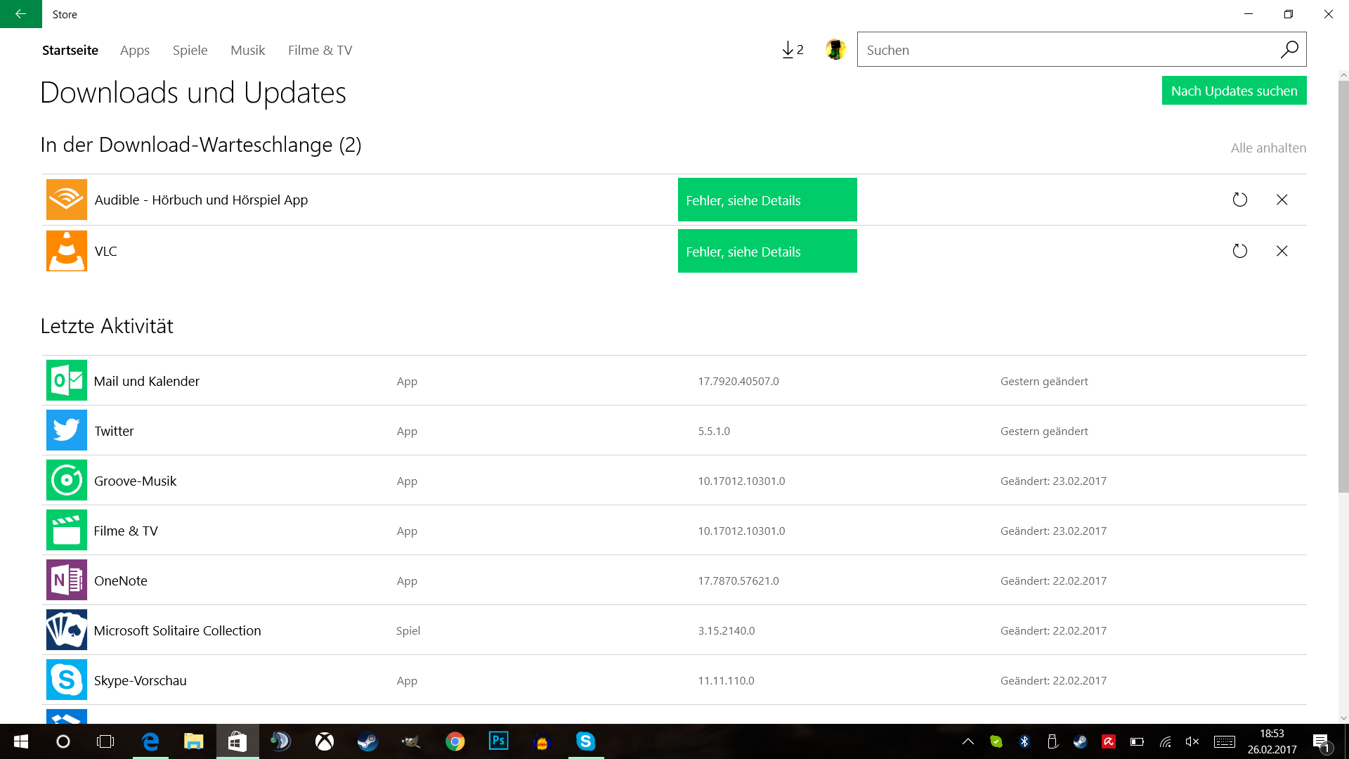 Fehlercode 0x80070057 Fehlercode 0x80070057