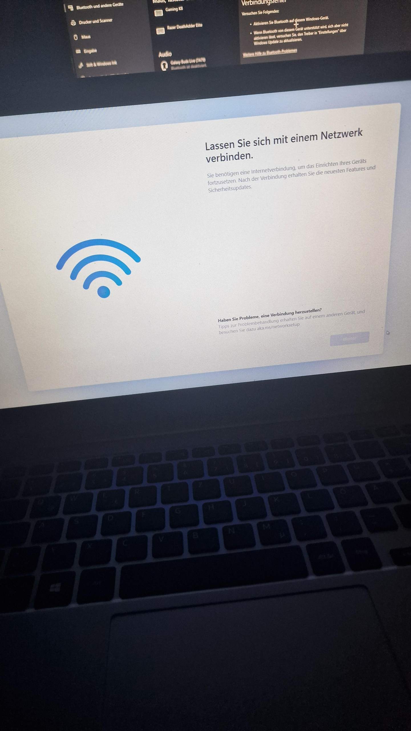 Windows 11 Einrichtung findet Wlan nicht? Laptop)