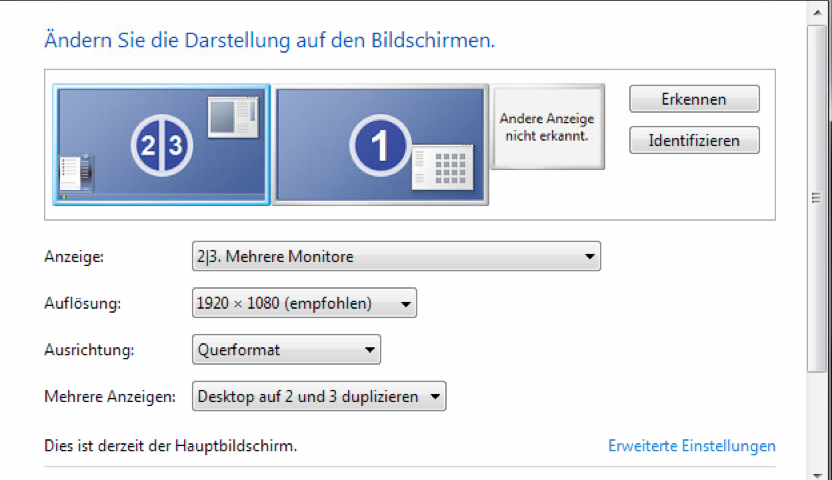 Windows 7 3 Monitore Das Gleiche Anzeigen Lassen Computer Technik Pc