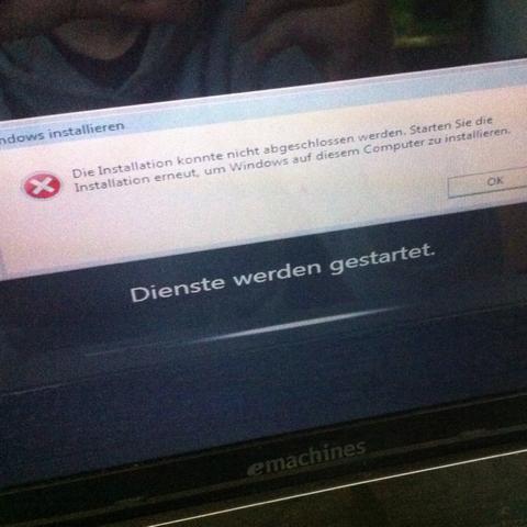 Windows 7 Installation Konnte Nicht Abgeschlossen Werden