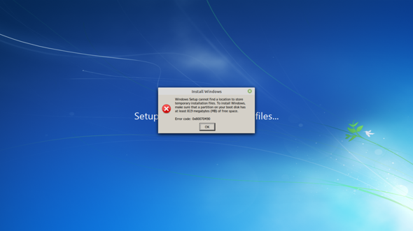 Windows 7 installieren fehler?