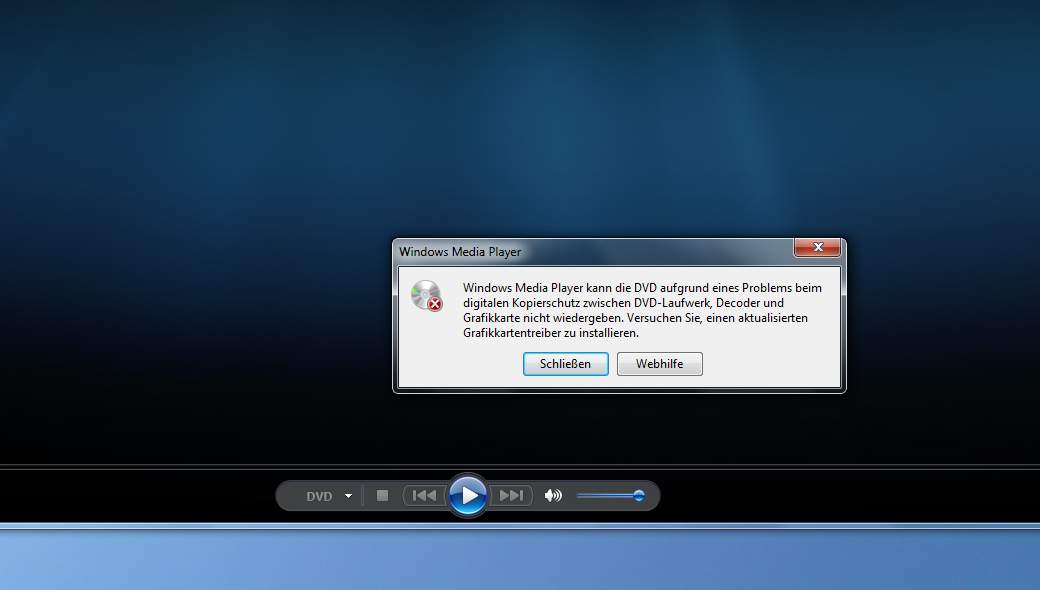 Windows 7: MediaPlayer spielt keine DVDs ab? (Fehler, DVD, Error)