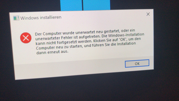 An unexpected error occurred Windows installing on Mac computer technology games and games