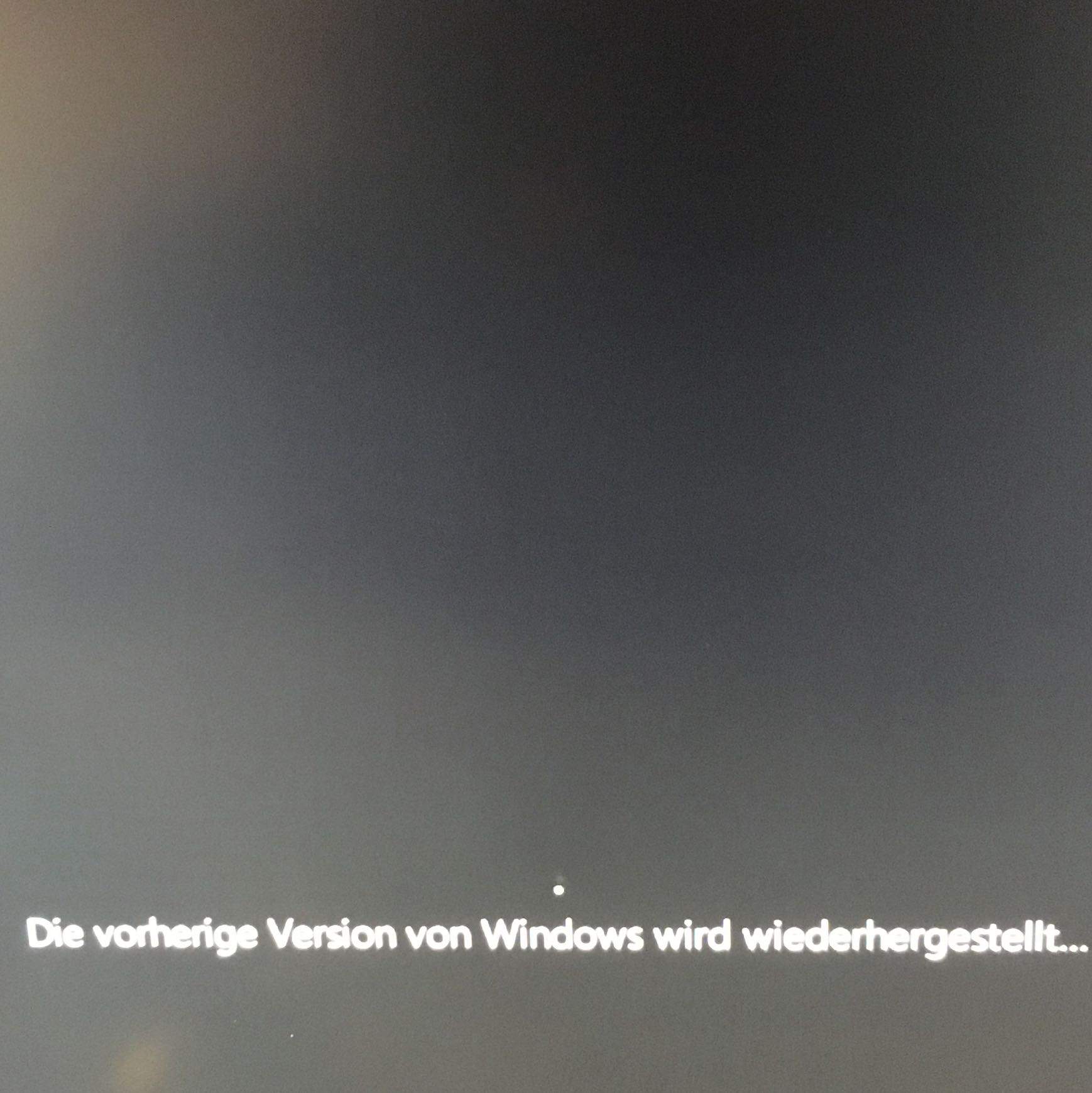 Windows Fehler „Die vorherige Version von Windows wird