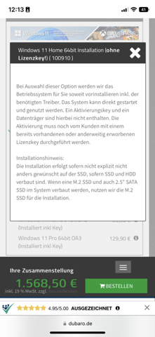 Windows Installation ohne Lizenz Key?