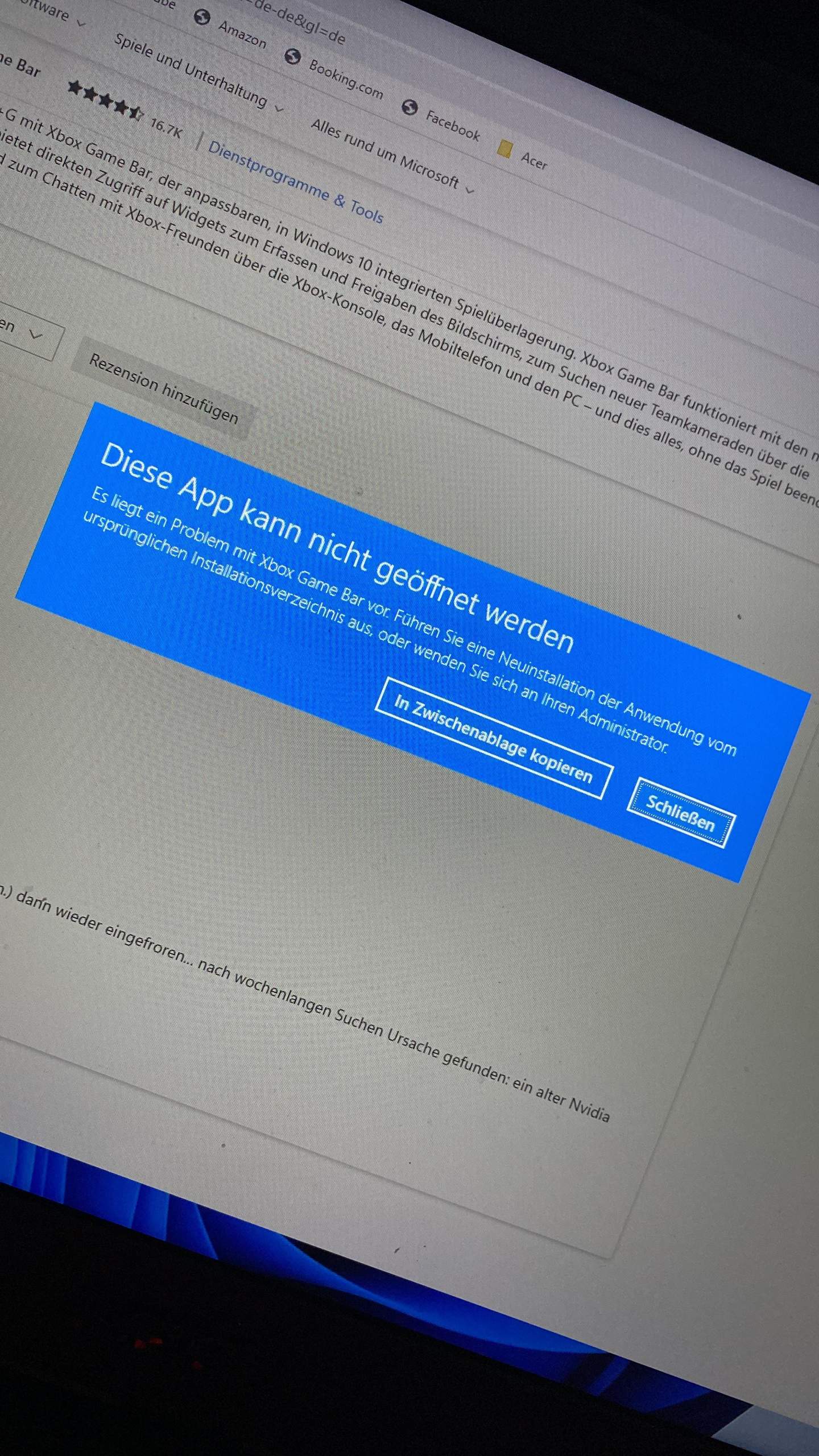 Windows lässt Xbox Game bar und Einstellungen nicht mehr öffnen was tun? (Windows 10, Microsoft