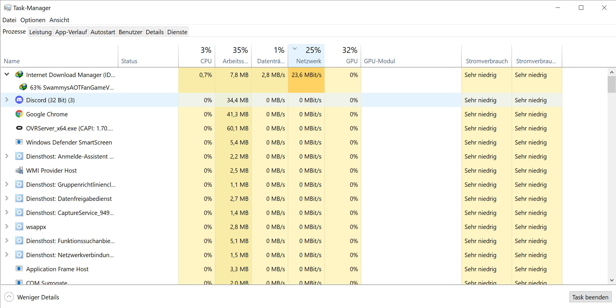 Windows macht Download langsam? Technik, Spiele und Gaming)