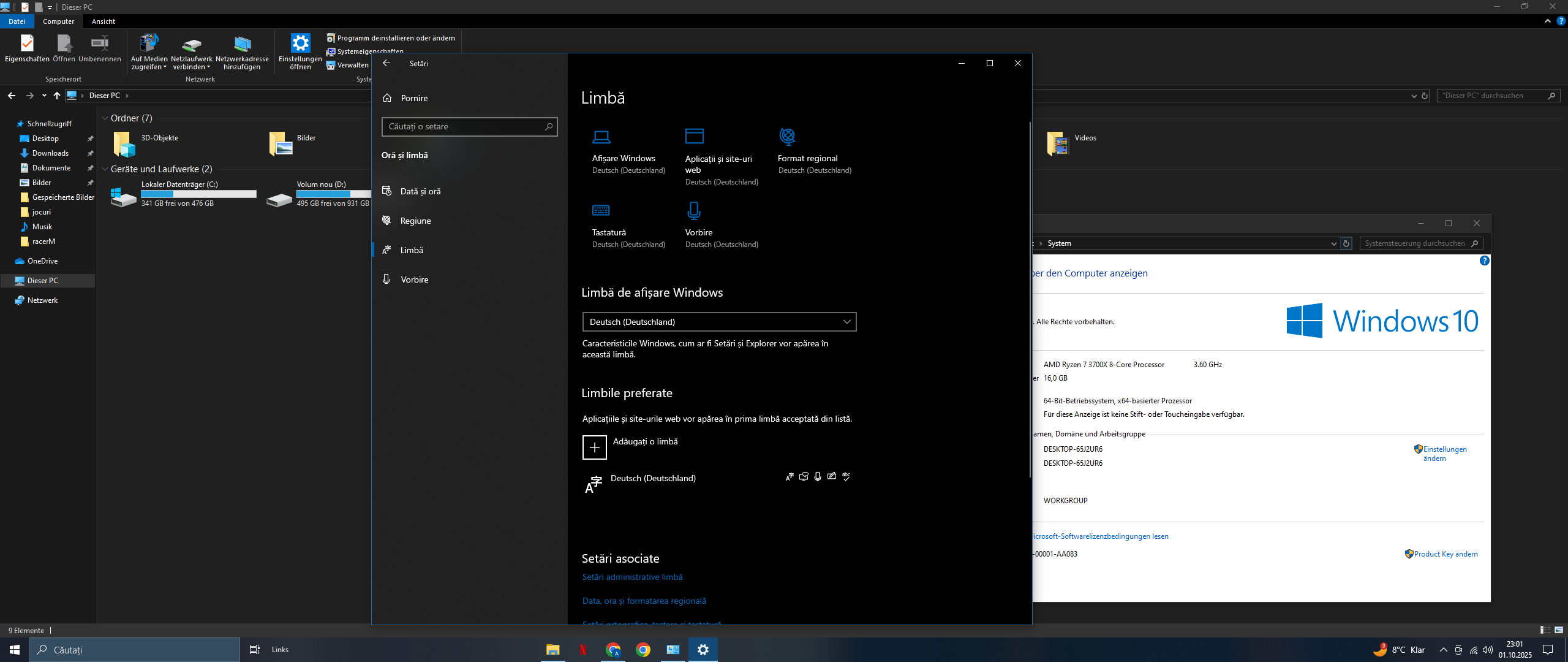Windows Menüsprache ändern? (Windows 10)
