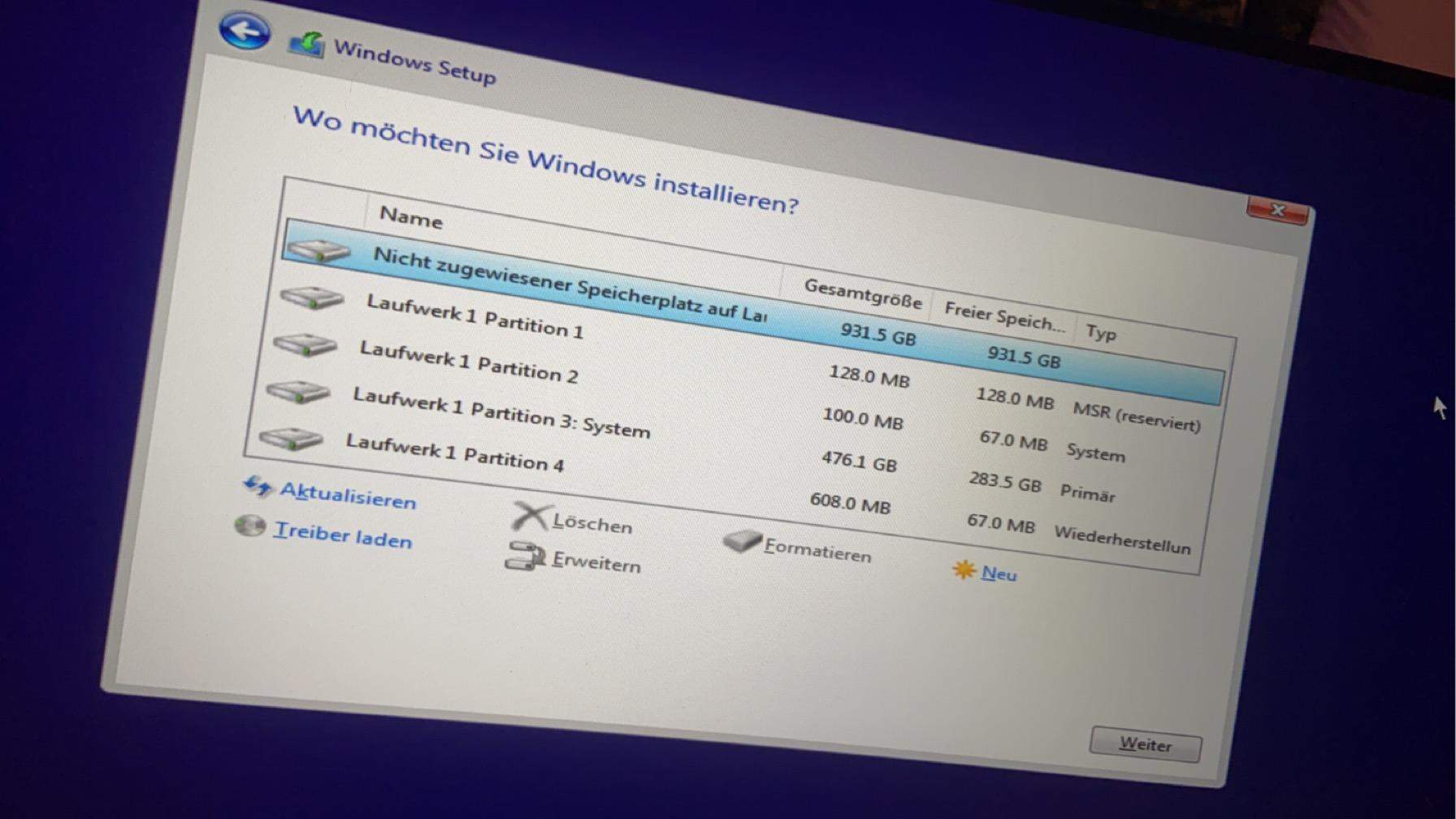 windows neuinstallation (partition löschen)? (Windows 11)