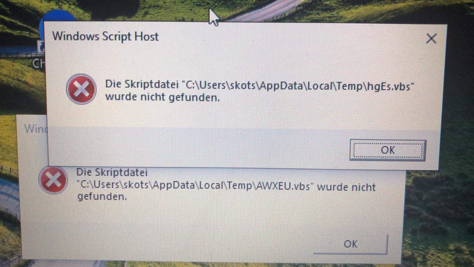 Windows Script Host Fehler Datei konnte nicht gefunden? Technik, PC)