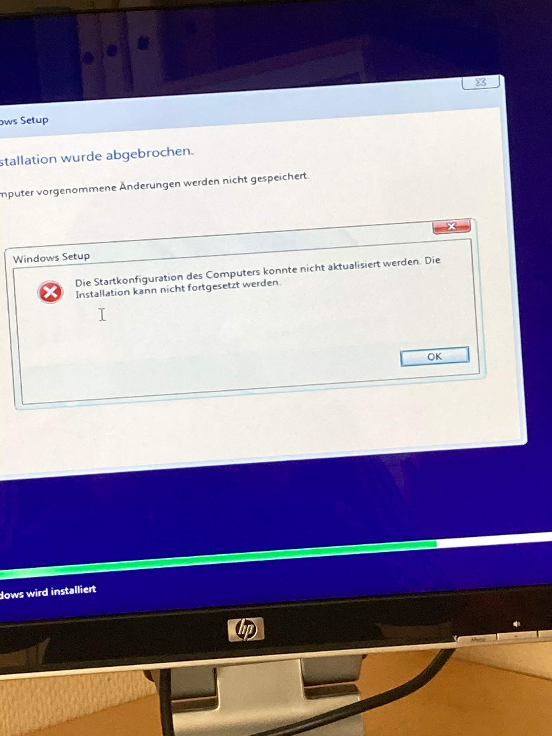 Die Startkonfiguration Des Computers Konnte Nicht Aktualisiert Werden Windows 10 Windows Setup Problem helft mir pls? (Computer, Technik, Spiele und Gaming)