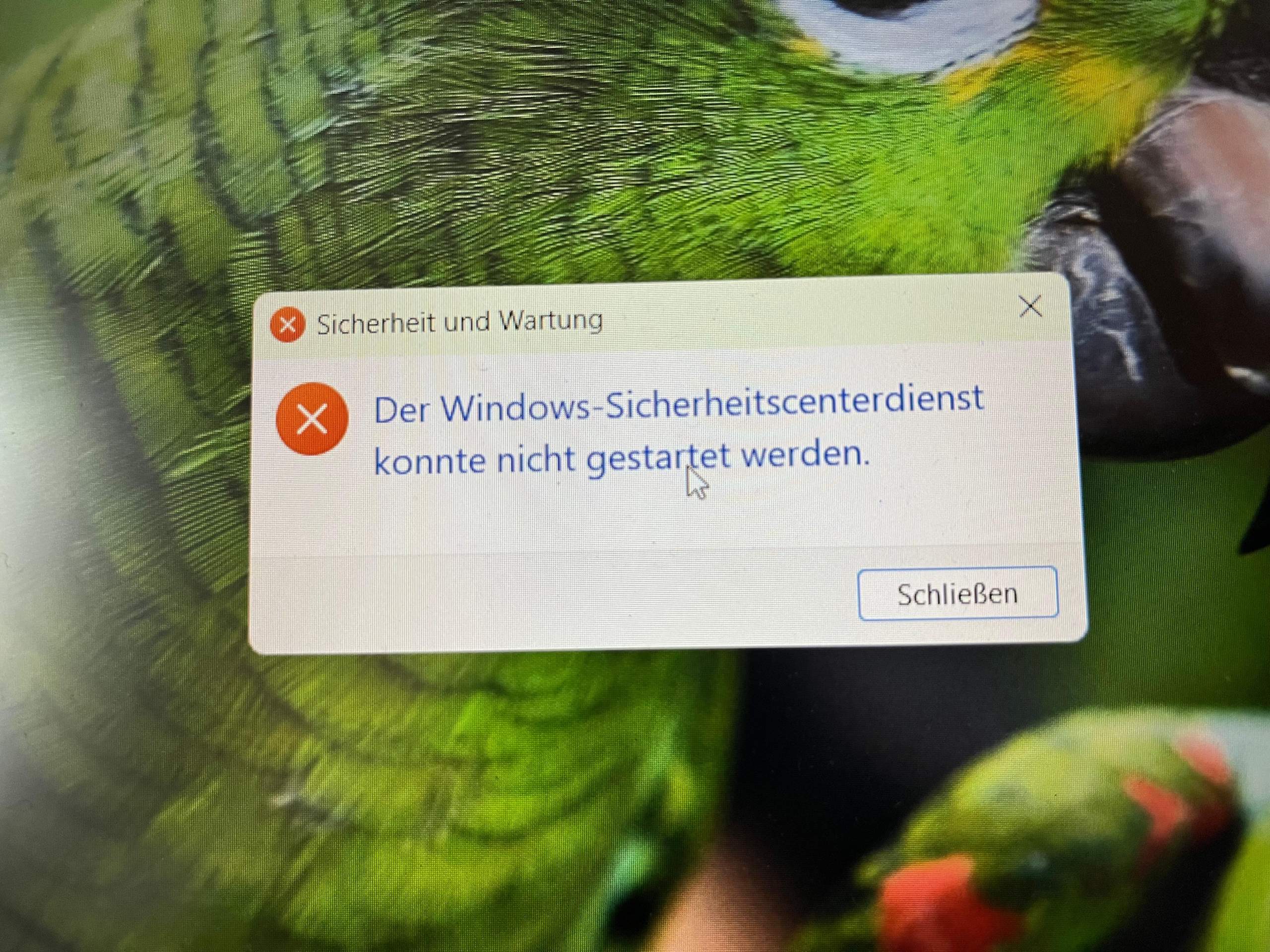 Der Dienst Sicherheitscenter Auf Lokaler Computer Konnte Nicht Gestartet Werden