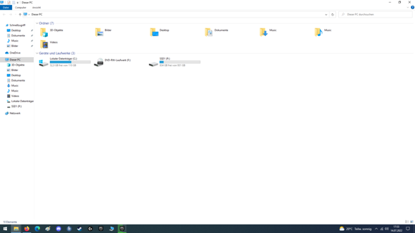 Windows Systemordner heißen beide gleich und wenn ich etwas downloade schmeißt er es in beide Ordner gleichzeitig?