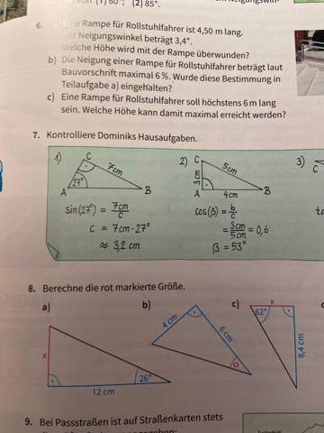 Winkelberechnung im rechtwinkligen Dreieck, alle Seiten gegeben?