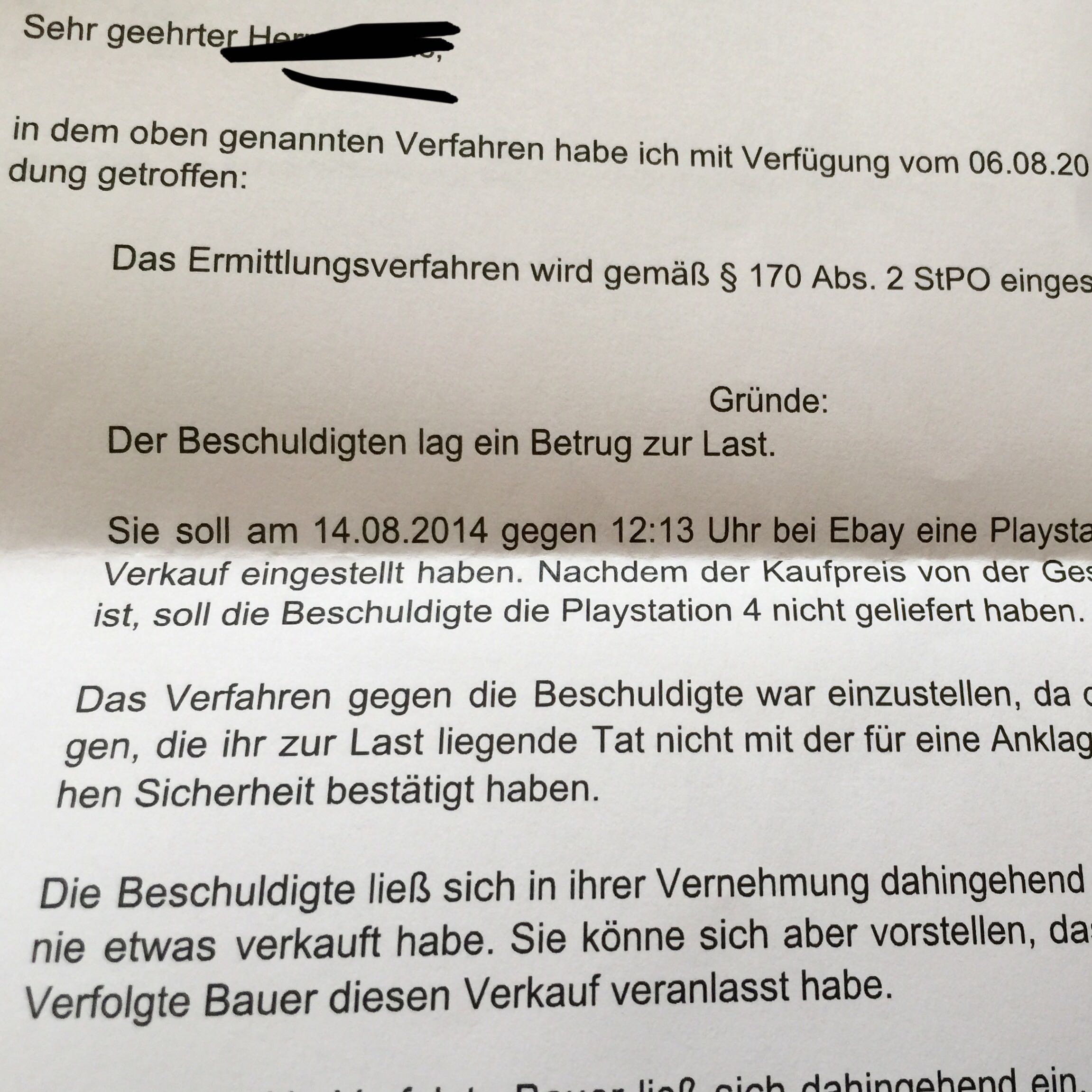 Wir haben nun die Staatsanwaltschaften Bestätigung bekommen , was nun ...