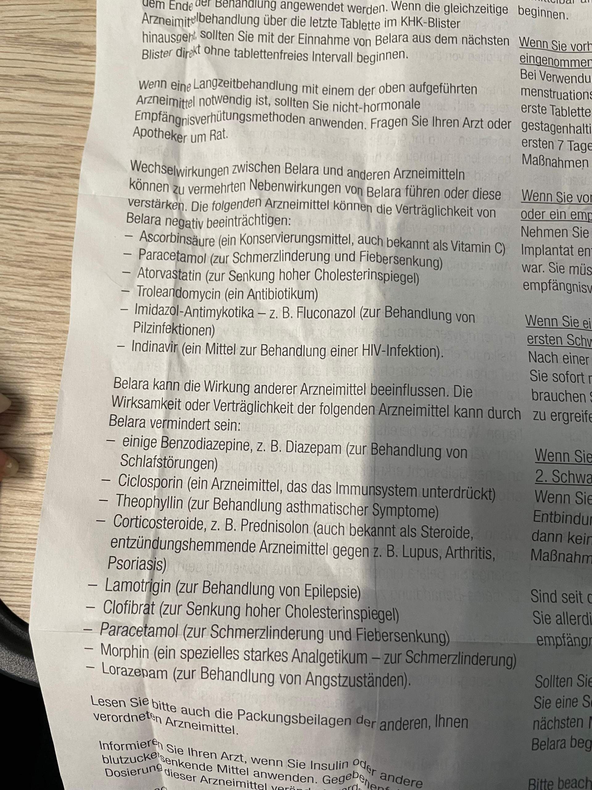 Wird die Pille durch paracetamol unwirksam? (Gesundheit und Medizin)