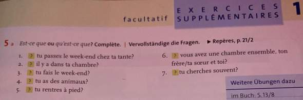  - (Grammatik, Hausaufgaben, Frankreich)