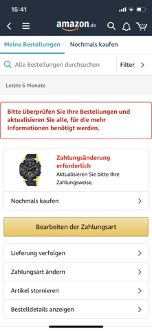 Wird meine Amazon Bestellung jetzt storniert? (Geld, stornieren, Stornierung) meine bestellung an amazon