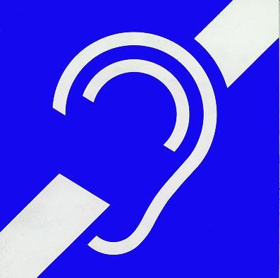 das internationale gehörlose zeichen - (negativ, gehörlos, Schwerhörige)