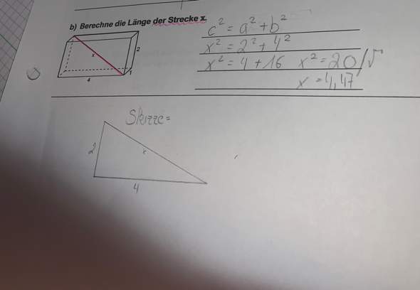 - (Mathe, Mathematik, Satz des Pythagoras)